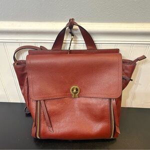 Vintage FOSSIL Amelia Brown Leather
Convertible Backpack